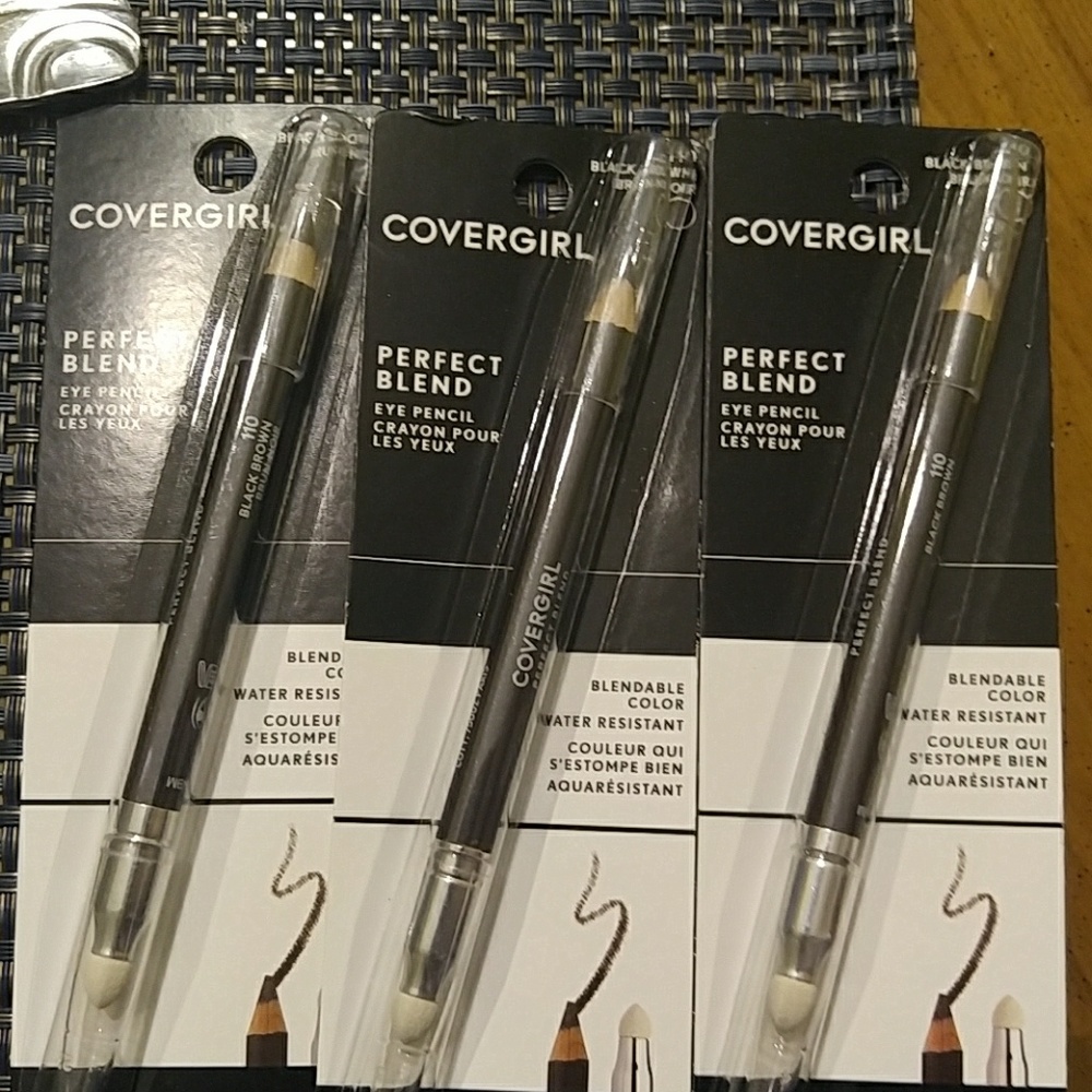 3 covergirl black brown eye pencils new